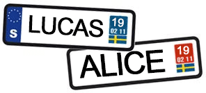 Alice & Lucas populäraste namn 2019